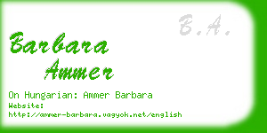 barbara ammer business card